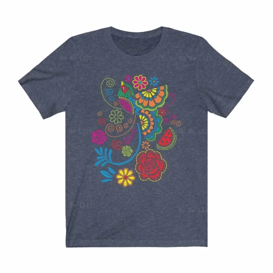 Мексиканская рубашка, женская рубашка с принтом, подарок для любителей птиц, художественная Мексиканская рубашка, латина, мексиканская рубашка, артезания, на заказ