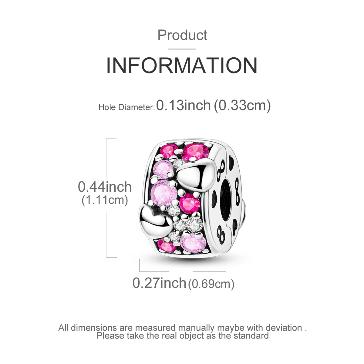 Charms passend für Originalperlen, 925er Sterlingsilber-Clip-Charms, Zirkon-Silikon-Abstandshalterperlen, passend für Armbänder, Damen-DIY-Geschenk – Detail 16