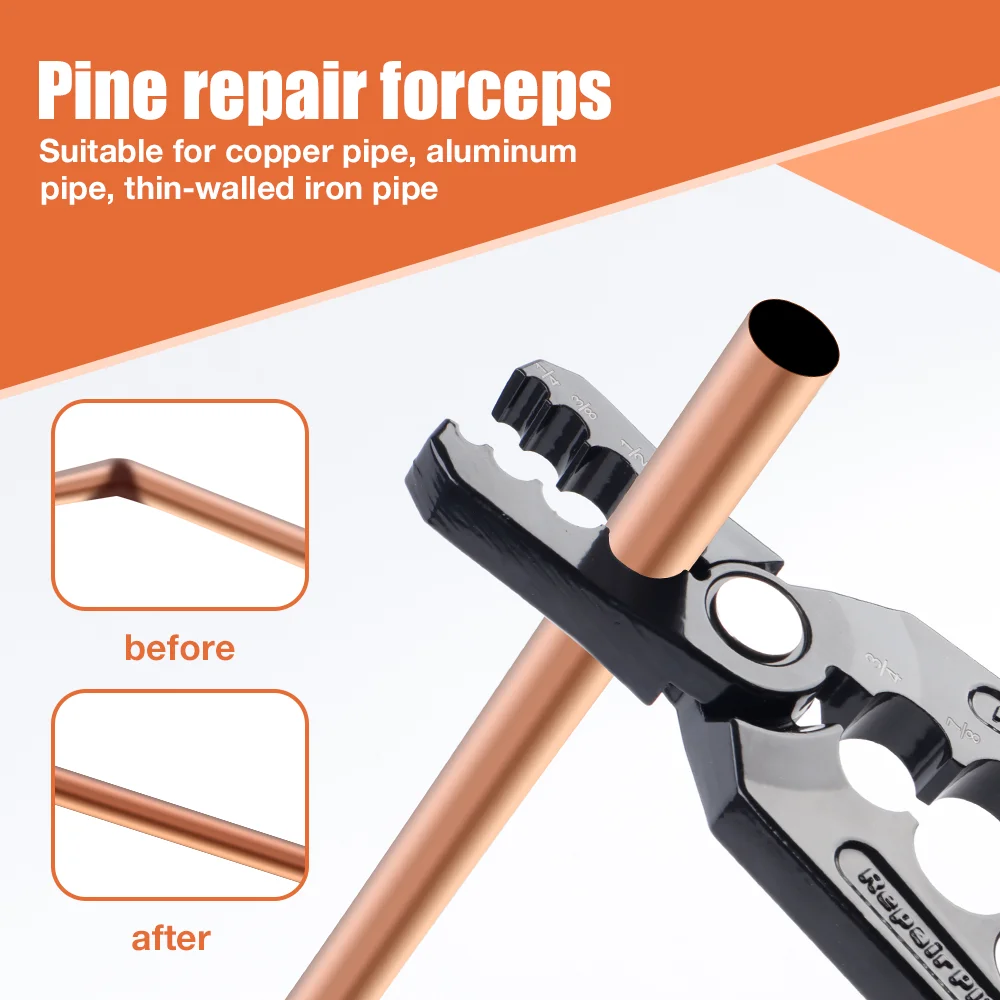 Manual Copper Pipe Round Pliers, Household 6-hole 1/4