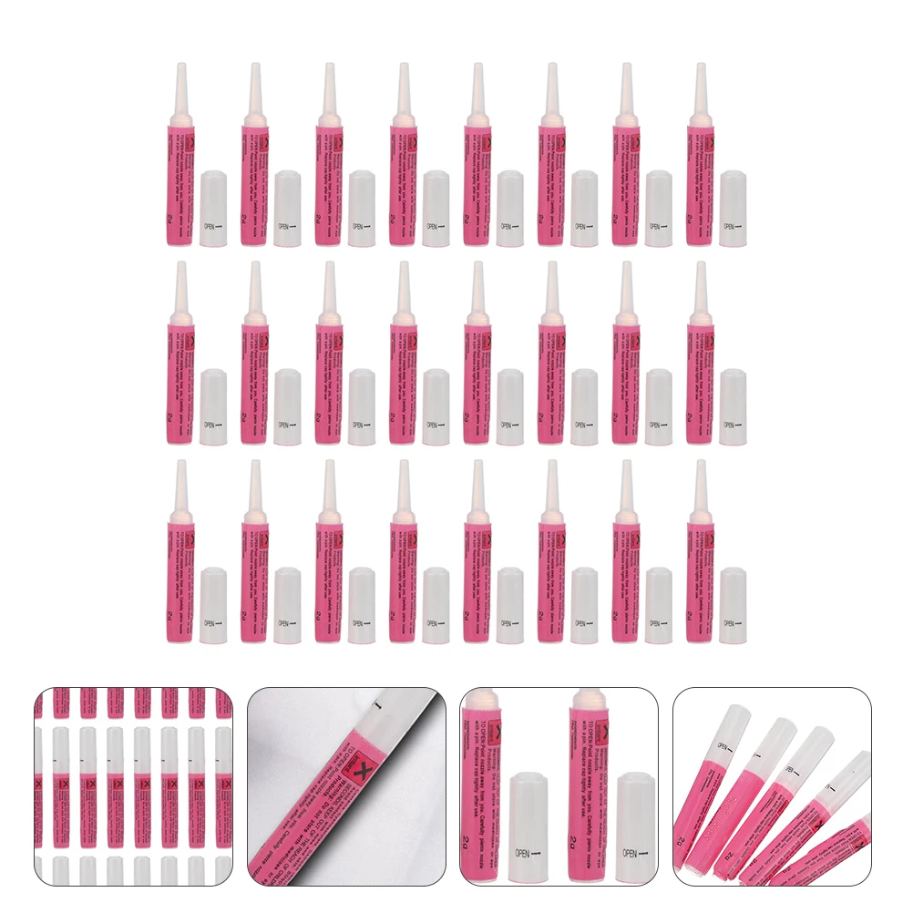 

30pcs Glue Safe Fast Sticking Strong Adhesive Acrylic Art Manicure Quick-Drying Professional Use Assorted Color Durable