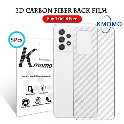 5Pcs Carbon Fiber Film For Samsung Galaxy A52s A52 A32 A22 A12 A50 A50s A30s A71 A30 A20 A51 Back Sreen Protector
