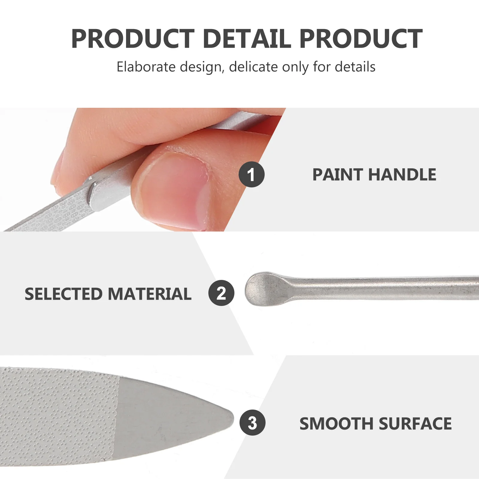 

5Pcs Stainless Steel Dead Skin Forks Professional Manicure Tools for Home Salon Use Nail Art Kit Silver Dead Skin Forks