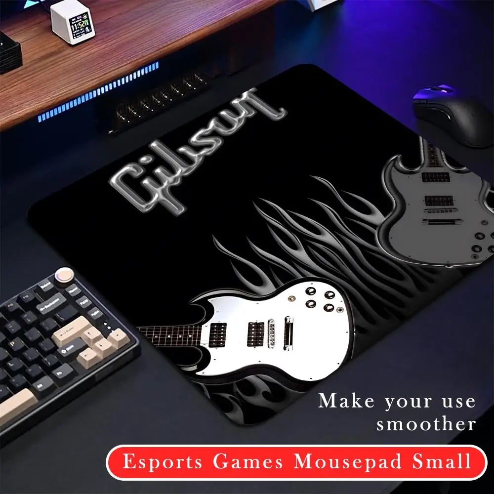 guitar brand gibson Mouse Pad Rubber Small mouse pad CSGOs desktop computer office keyboard e-sports ROGs game