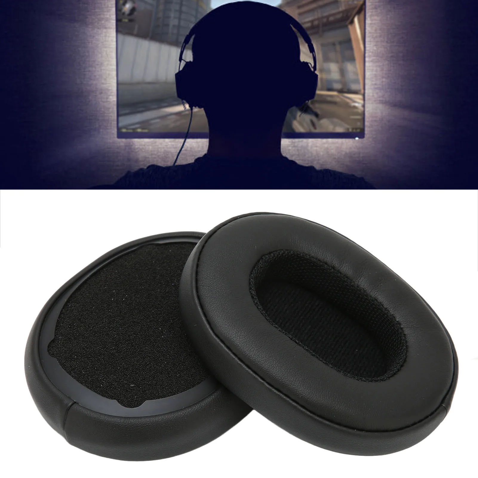 Almohadillas de repuesto de cuero proteico para Skullcandy Crusher 3,0, almohadillas inalámbricas Hesh3, piezas de reparación, almohadillas para auriculares