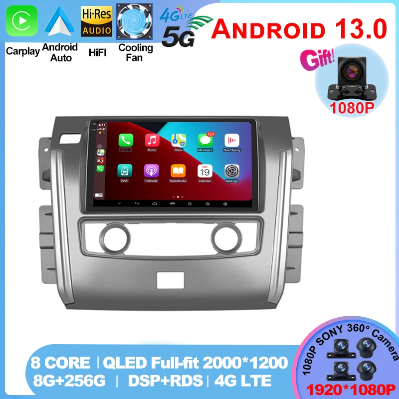 

For Nissan Patrol 2012-2018 Android 10.1'' Automotive Multimedia Car Radio Bluetooth Android Auto GPS Carplay Car Stereo