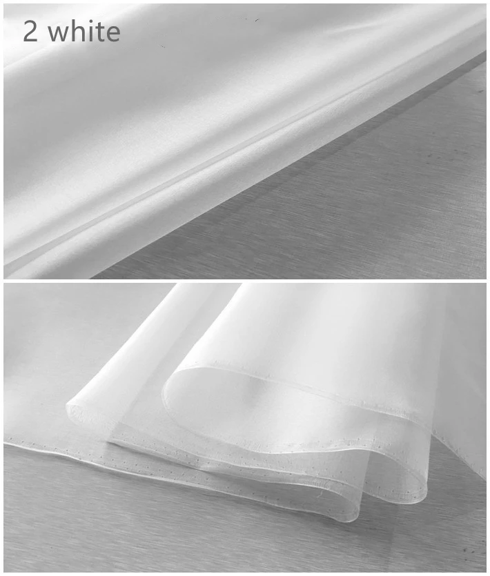 100% Silk Organza Fabrics For Sewing Per Meter 6 mm Width 55\