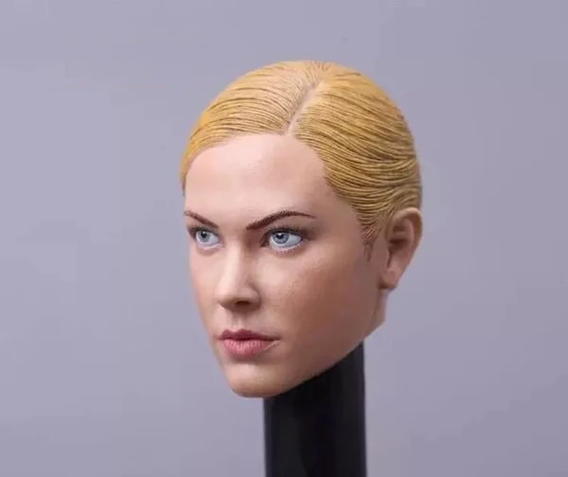 1/6 Female Terminator Warrior Hero Head Sculpture Carving Model Fit 12" Action Figure Collectable