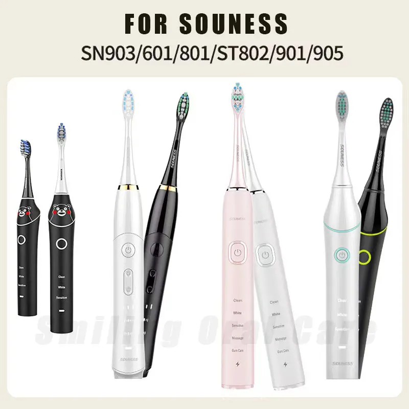 Replacement Toothbrush Head For SOUNESS Electric Toothbrush SN903/K01/ST802/ST903/SN901/SN801/ST903/ST905 DuPont Soft Brush Head