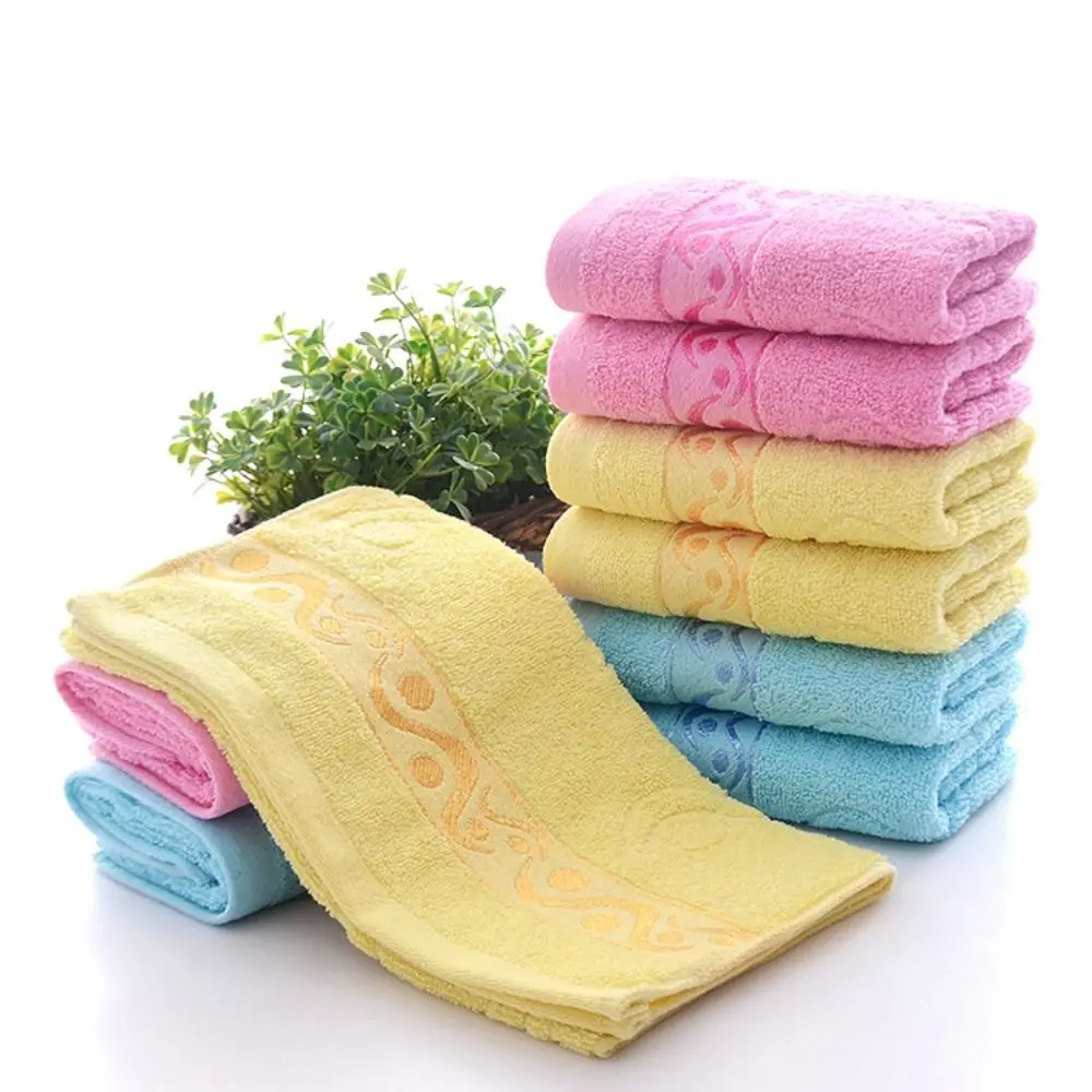 Dry Hair Towel 33x73cm Ruyi Wavy Bath Towel Cotton Thickened Hand Towel Comfortable Cartoon Sports Towel Household