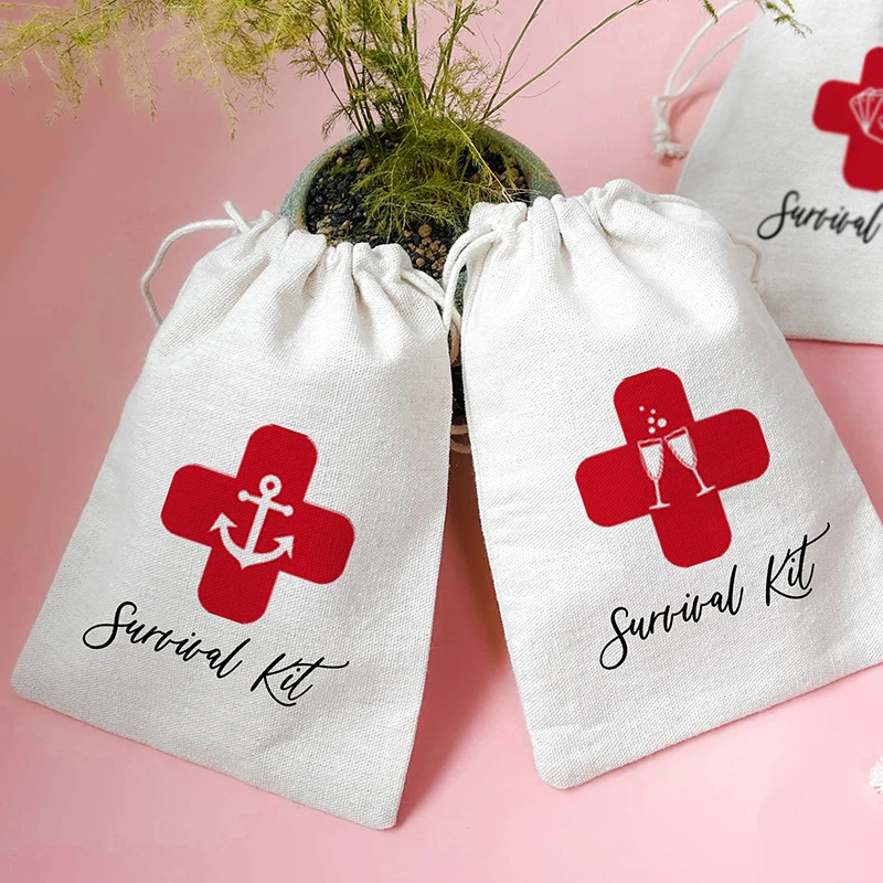 5pcs Golf Flamingo camping hangover Survival Kit Bags bridal shower Destination wedding Bachelorette hen Party decoration gift view 3