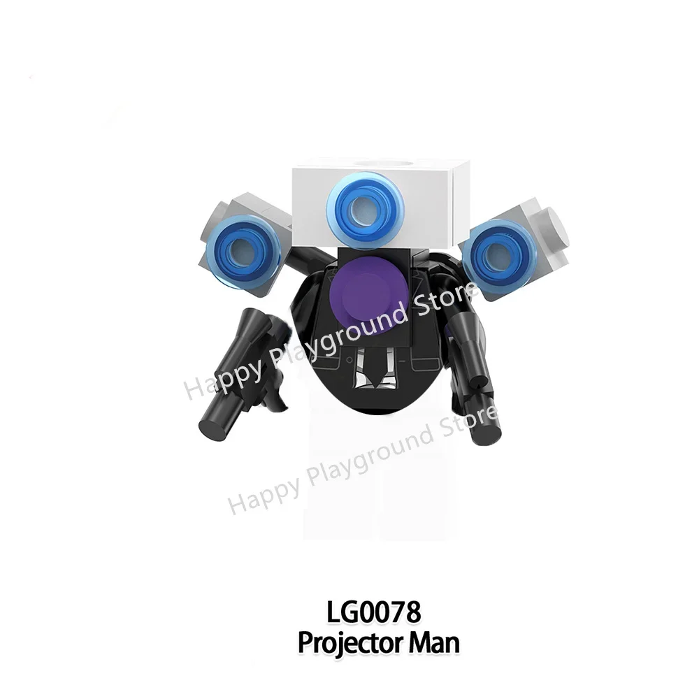 New Skibidi Toilet Man Anime Cartoon Bricks Dolls Figure Cameraman Speakerman TV Man Action Bricks Toy Figures Building Blocks