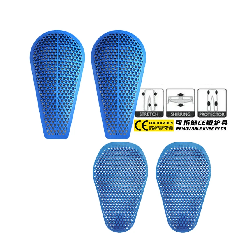 

CE Insert Armor Knee Hip Protector Pads Motorcycle Pants Replacement Silica Gel Riding Protect Gear (2 X Knee Pads+2 X Hip Pads)