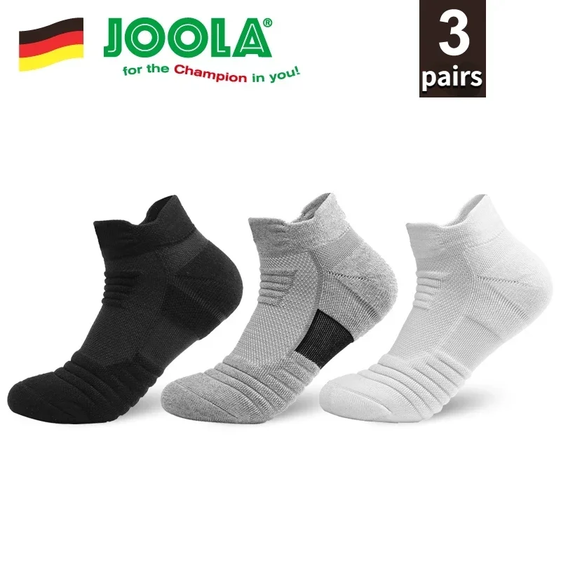 3 Pair Joola Table Tennis Sport Socks Gym Stockings Men Women Professional Sports Socks Short Tube Non-slip Breathable Socks