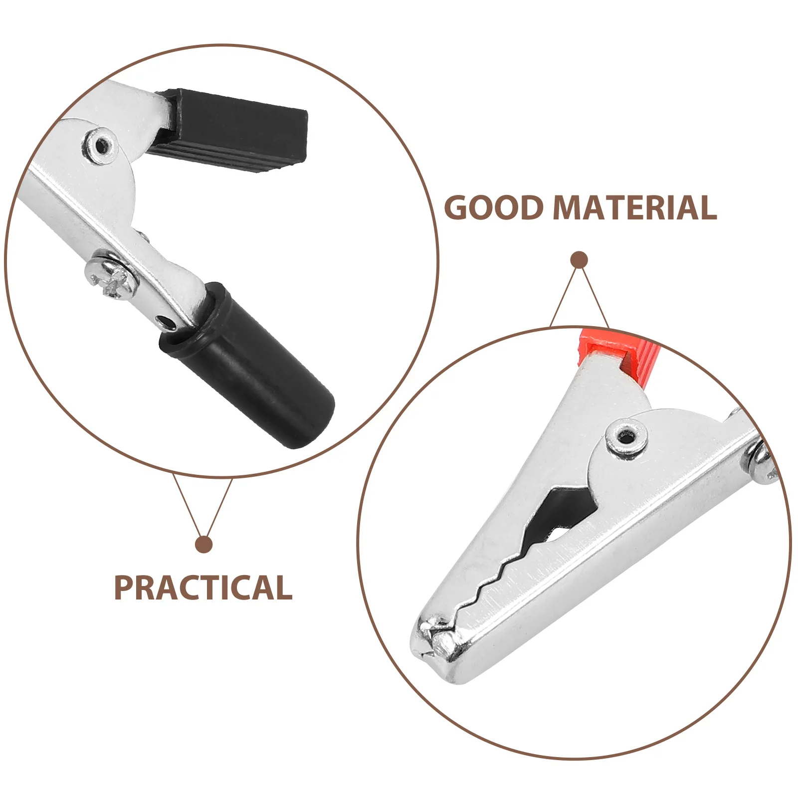 

100 Pcs Metal Alligator Clip Clips Car Clamps Automotive Wire Insulated Test Awning Pole Heavy Duty for