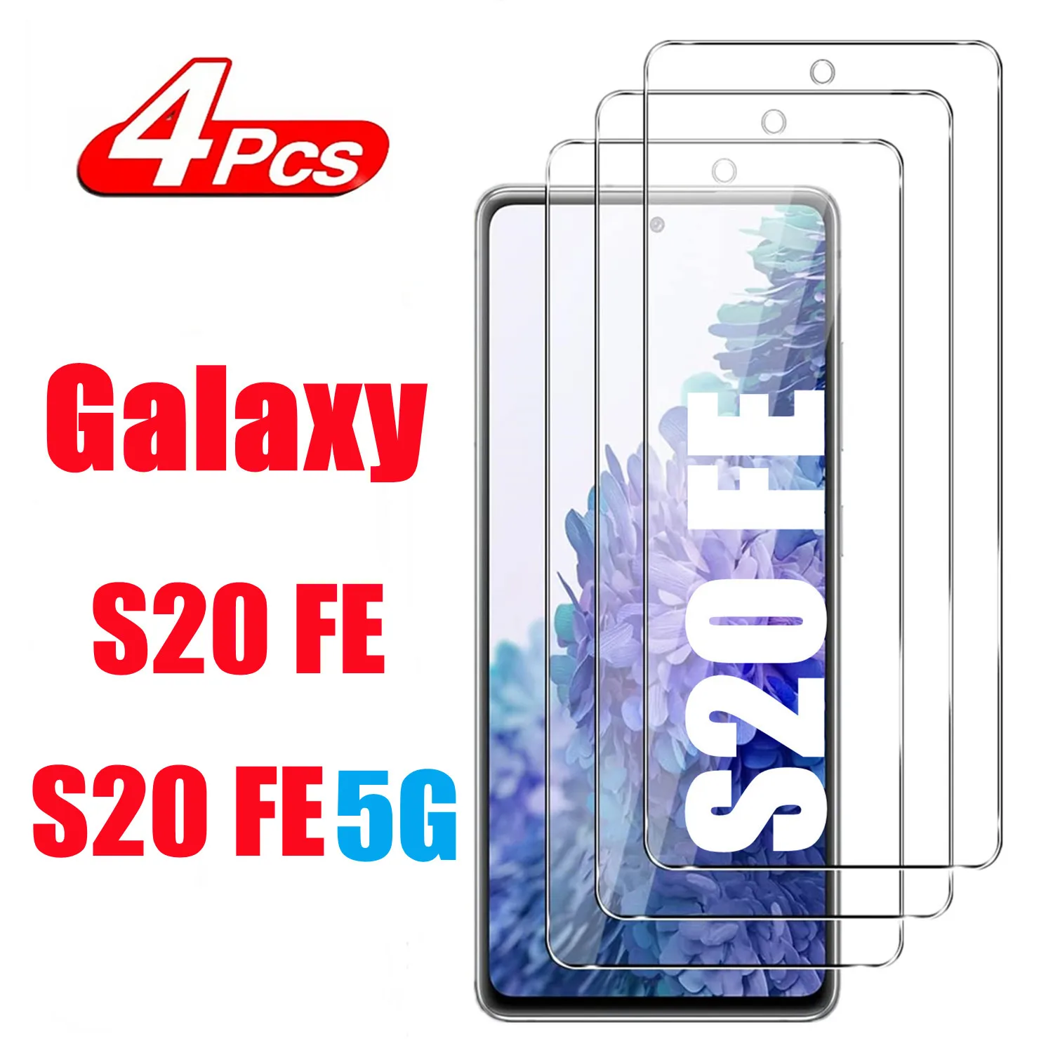 Samsung Galaxy 5 fe 5G için 2/4 adet kırılmaz temperli cam ekran koruyucu cam filmi