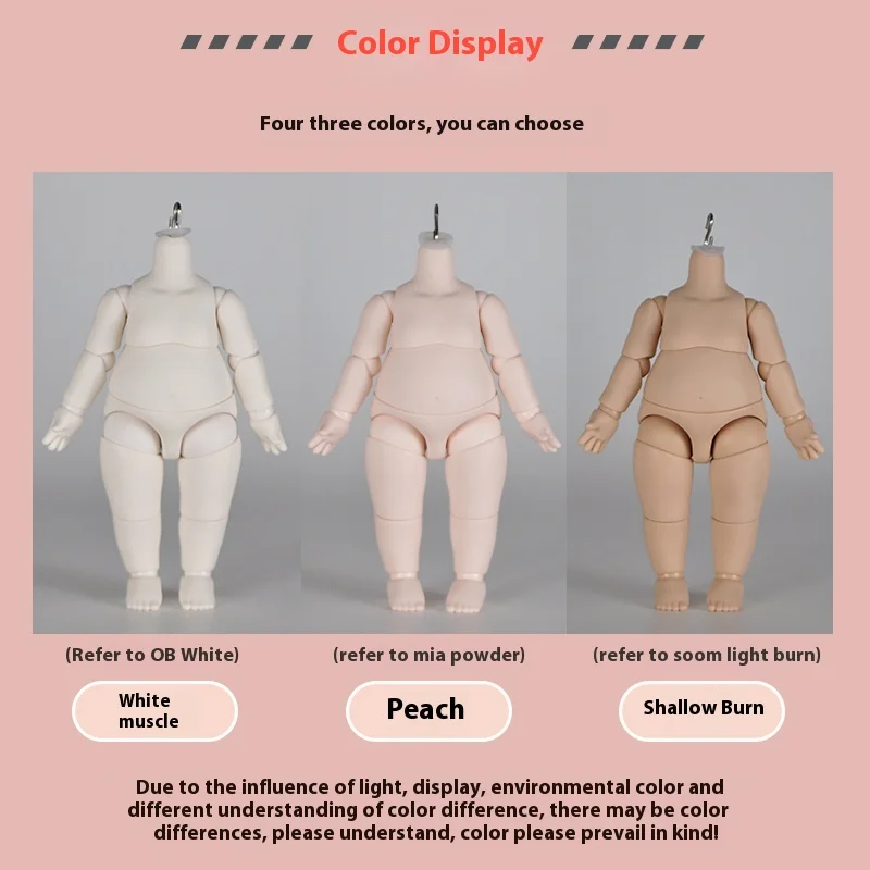 

Fat Pear Body Ob11 Большая подвижная кукла Fat Joint Bjd Подходит для младших и сестры 6-точечная 4-точечная детская голова и тело