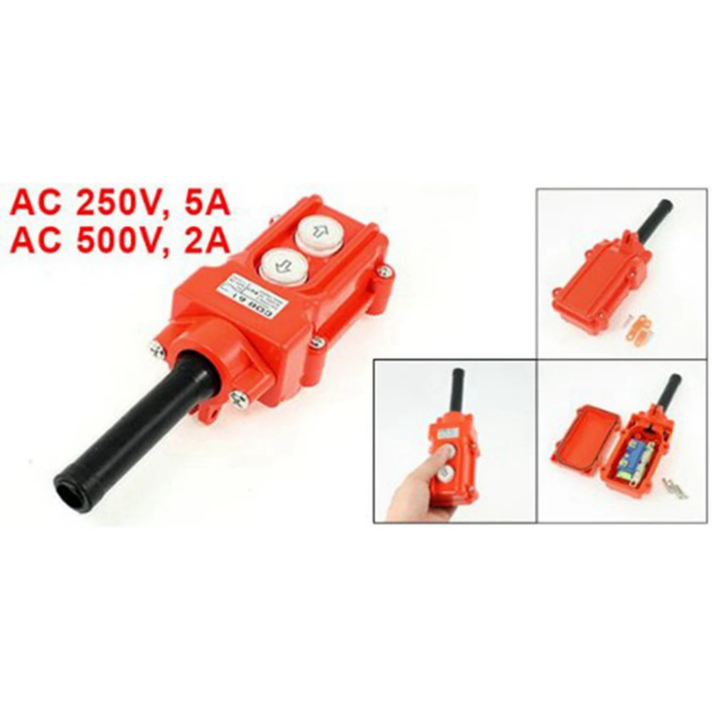 AT02-2X Water Proof Hoist Crane Pendant Up Down Station Pushbutton Switch