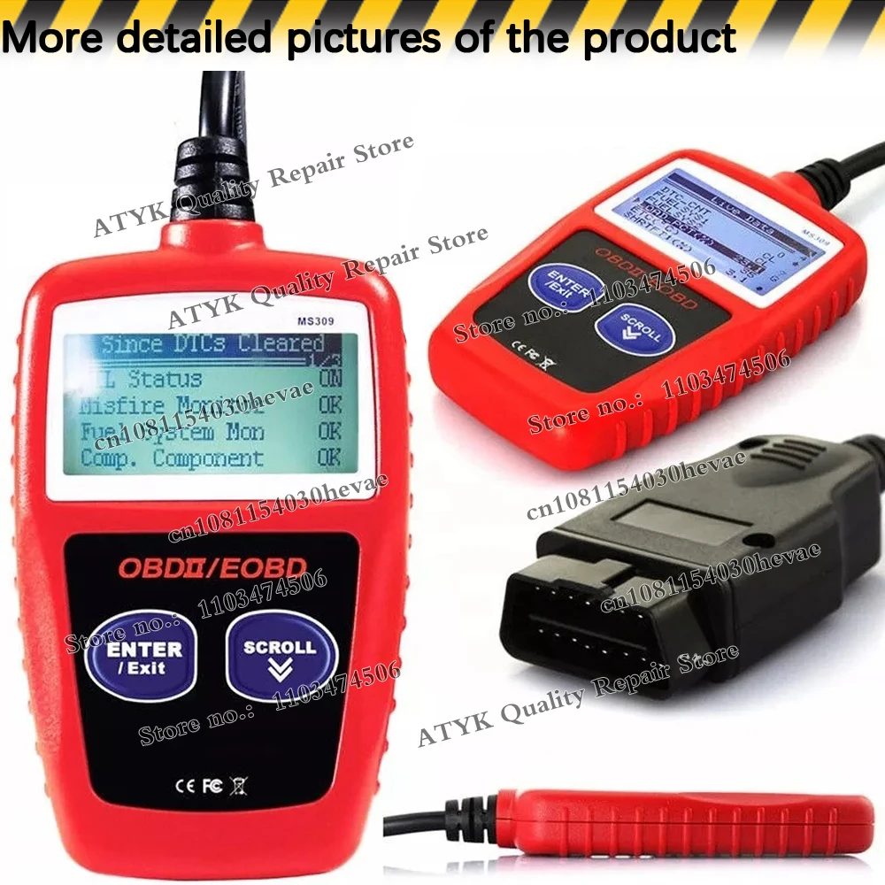 New MS309 Auto Diagnostic Tool OBD2 Scanner Code Reader Car MS 309 OBD 2 Car Diagnostic Engine Better Than ELM327