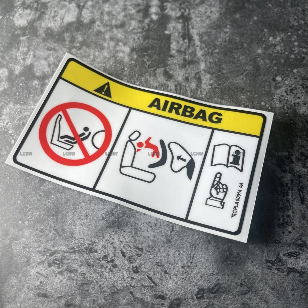 Pegatina de advertencia para airbag de asiento, vinilo decorativo para coche, para uso interior, impermeable, para una conducción segura