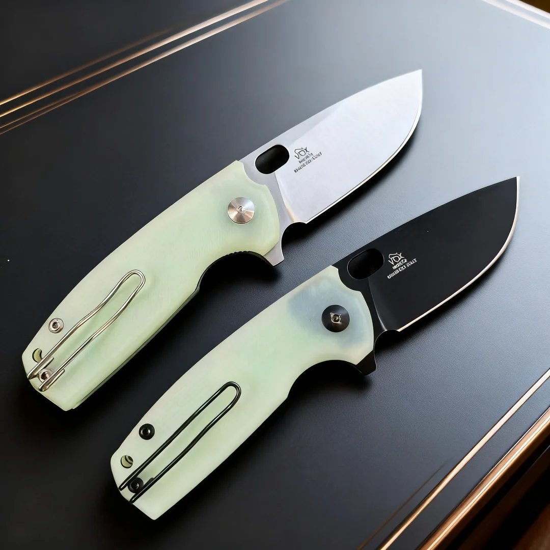 

FX604- Transparent G10 handle Mini Folding knife, portable self-defense knife, express unboxing sharp fruit knife