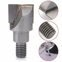 1PC 10mm Shank 16.5-30MM Screw Thread Wooden Door Lock Slotting Cutter CNC Bottom Cleaning Router Bit Woodworking Milling Tools