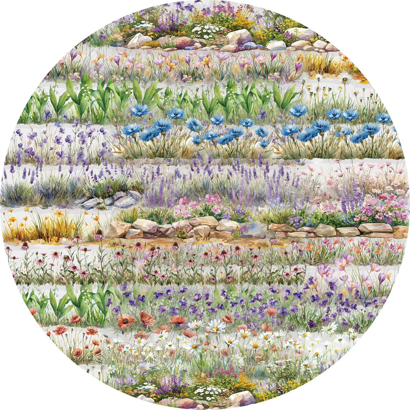 Etori Life 15Pcs Cute Natural Floral Stickers High-Quality Prairie Flower Border Stickers Suitable for Handmade Scrapbooking, Bicycles, Guitars, Suitcases, Office Decoration Accessories, Vintage Parties, Decorative Stickers, School Supplies, DIY Diaries, Birthday Gifts, Waterproof Stickers, Korean Stationery