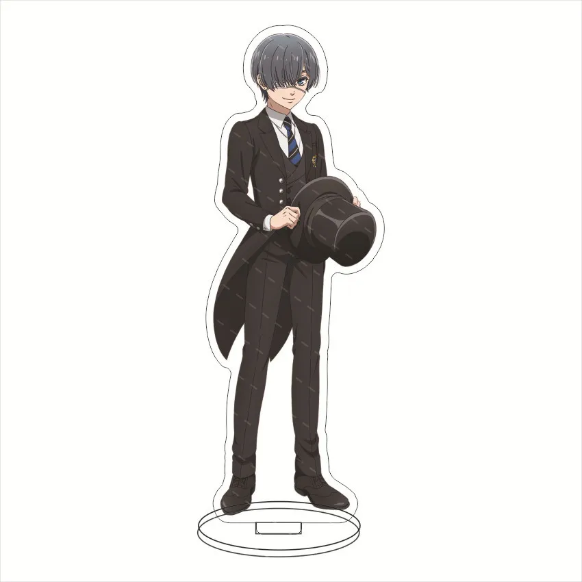 Black Butler Anime Figure Ciel Phantomhive Lawrence Bluewer Acrylic Stands Sebastian Michaelis Model Desk Decor Birthday Gift