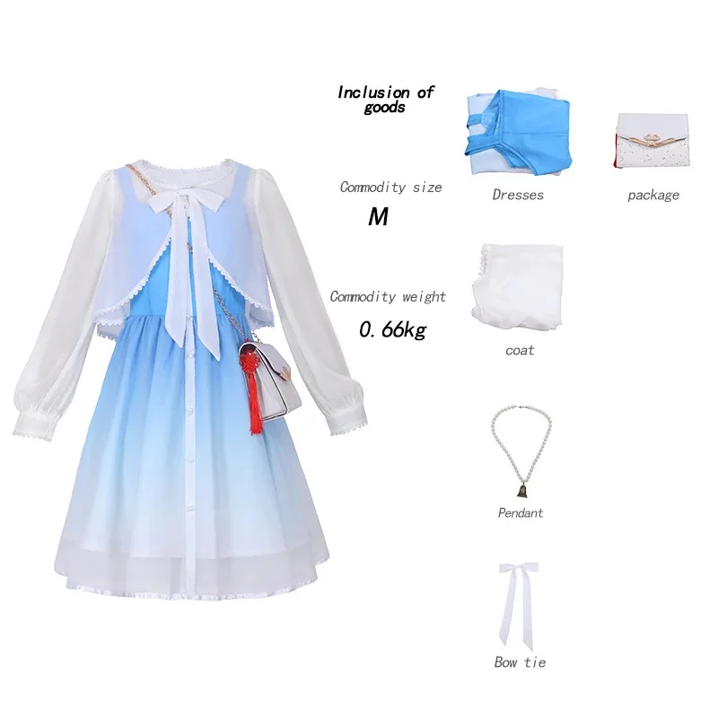 

Игра Genish Impact Ganyu Косплей Секретар Тонкое платье Лолиты Хэллоуин Женский костюм Костюм; 2,c'4,h.