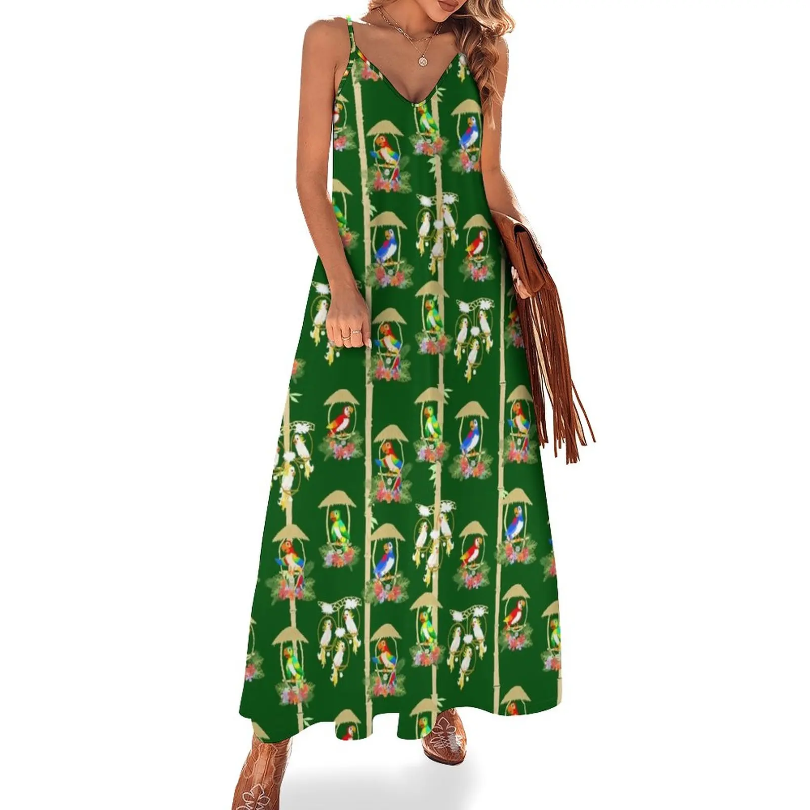 

New Tiki Room Birds Sleeveless Dress women evening dress wedding guest dress 2023