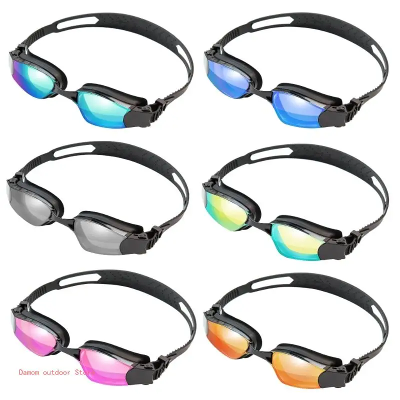 Swimming Goggles, Open Water Goggles Swimming Anti-Fog UV No Leakage Clear Easy to Adjust for Adults