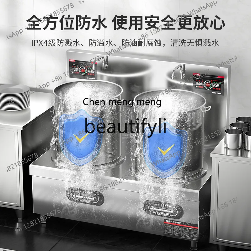 

New arrive Commercial Induction Cooker Flat Low Soup Stove Restaurant Single Head Double Head Low Foot Stove Low Soup Stove