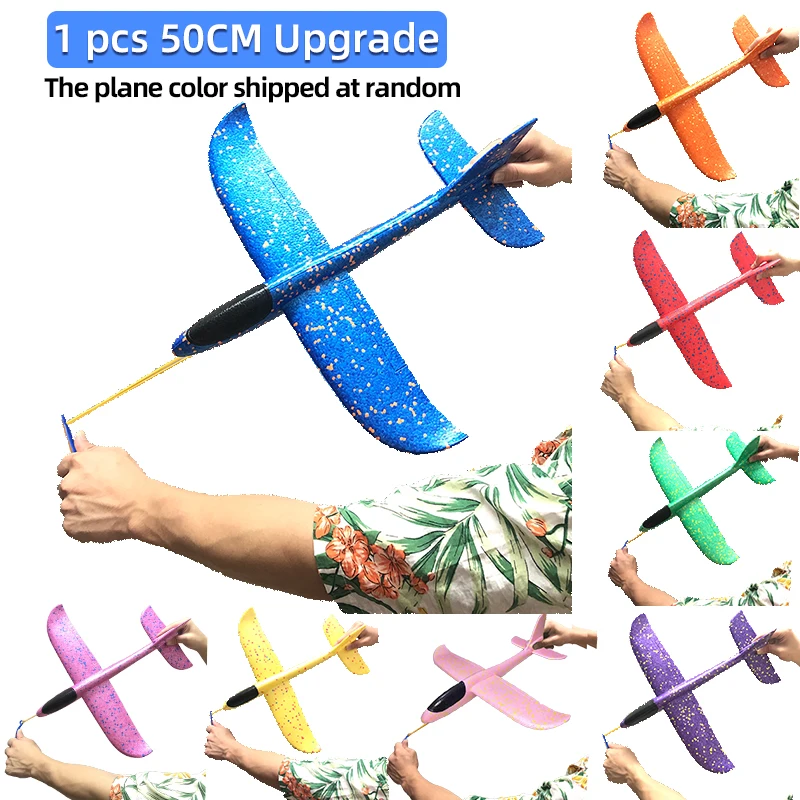 Big Size Foam Plane Launcher Airplane Catapult Glider Toys for Kids Children Outdoor Game Shooting Fly Birthday Boy Gifts