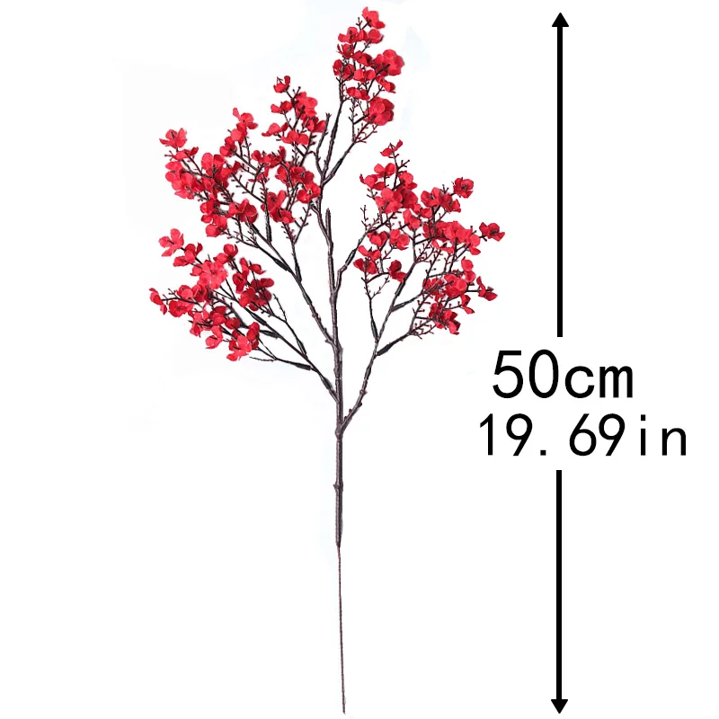 50CM Baby\'s Breath Artificial Flower Silk Gypsophila Long Branches Home Decor Plants Fake Wedding Party DIY Decoration Ornaments