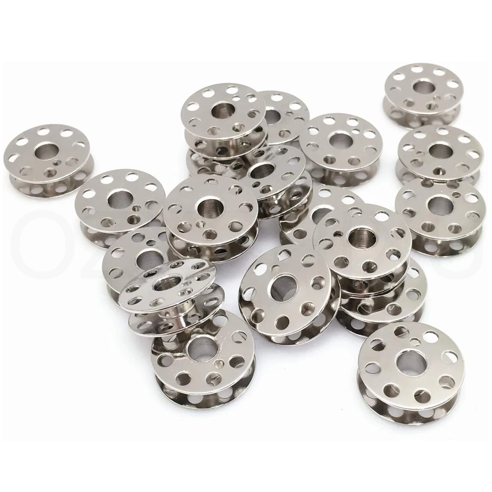 10pcs Metal Sewing Bobbins For Singer Featherweight 221 & 301#45785 Sewing Machines Parts Accessories