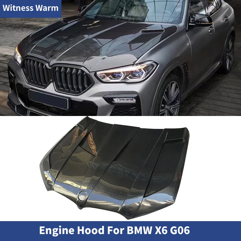 

G06 Carbon Fiber FRP Front Engine Hood Bonnets Covers for BMW X6 G06 Car Body Kit 2020-UP