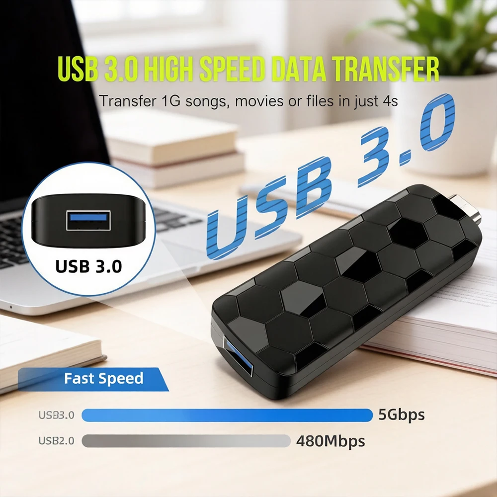 2026 New R3+ TV Stick Dual UI Interface Dual Wifi 2.4G/5.8G 4K Ultra HD 8GB 128GB RK3518 Quad Core Home Theater Media Player