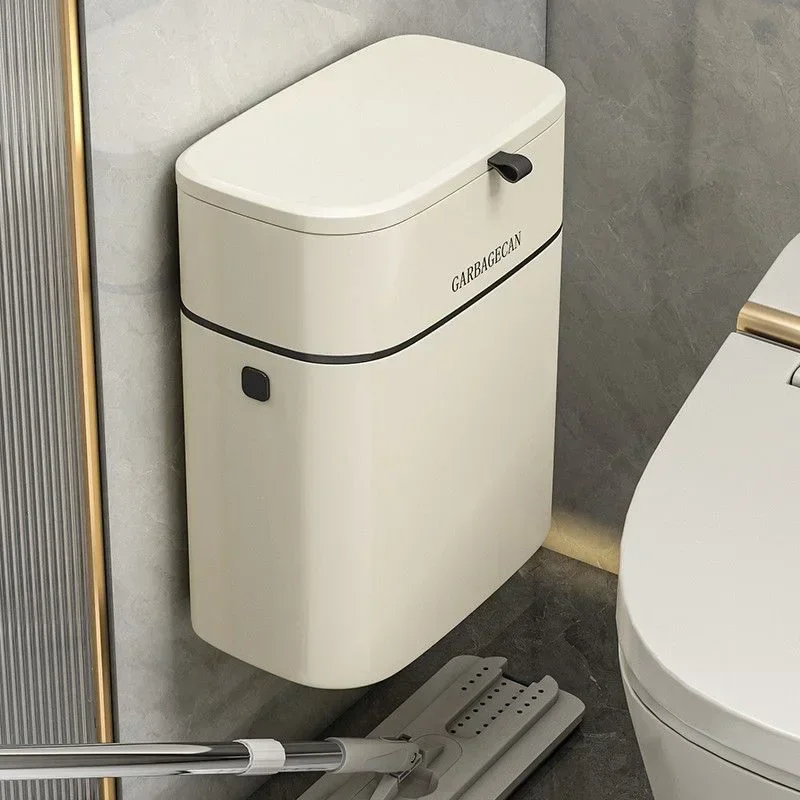Hanging Trash Bin with Lid Garbage Can Kitchen Trash Can Wall Mounted  Bin 8.5/12l for Cabinet Under Sink Waste Garbage Compost