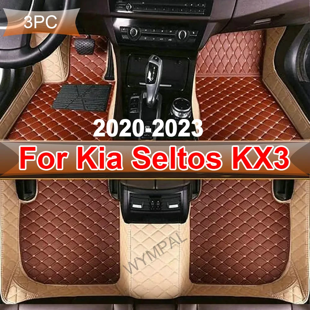 

Car Floor Mats For Kia Seltos KX3 2023 2022 2021 2020 Auto Styling Custom Waterproof Carpets Interior Accessories Foot Pads Rugs