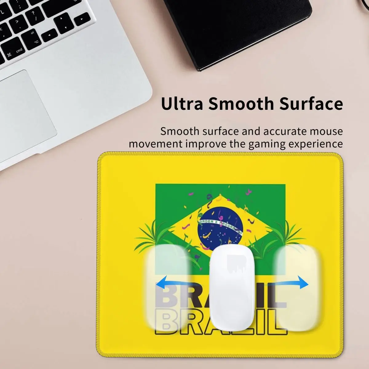 

Коврик для мыши с национальным флагом Бразилии, компьютерная клавиатура, коврик для мыши, геймерский настольный коврик для ПК, офисные аксессуары, настольные коврики