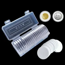 20Pcs 46mm Coin Capsule Plastic Holder Container Storage Box Case Organizer