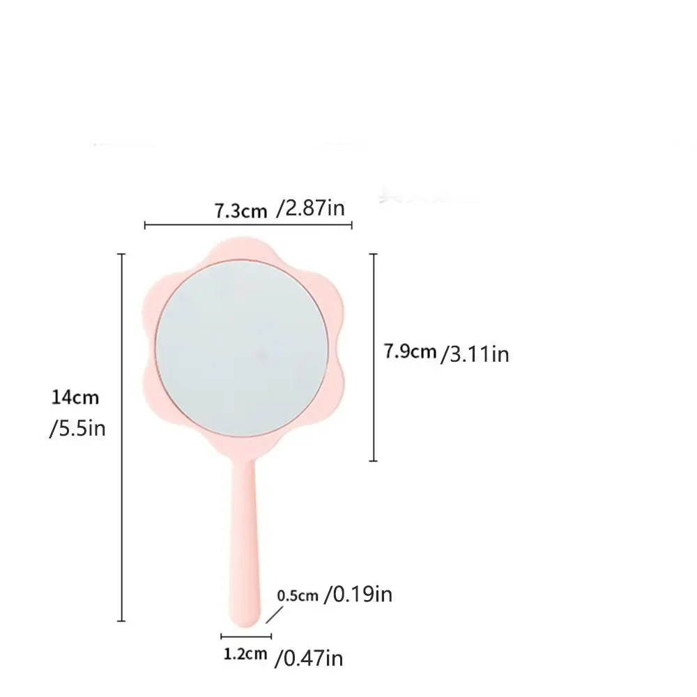 花の形をしたハンド化粧鏡,高精細,滑り止め,クリエイティブなギフト