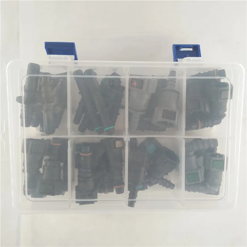 High quality one set Fuel pipe fittings auto Fuel line quick connector kit whole set total 40pcs for car fuel line Connector