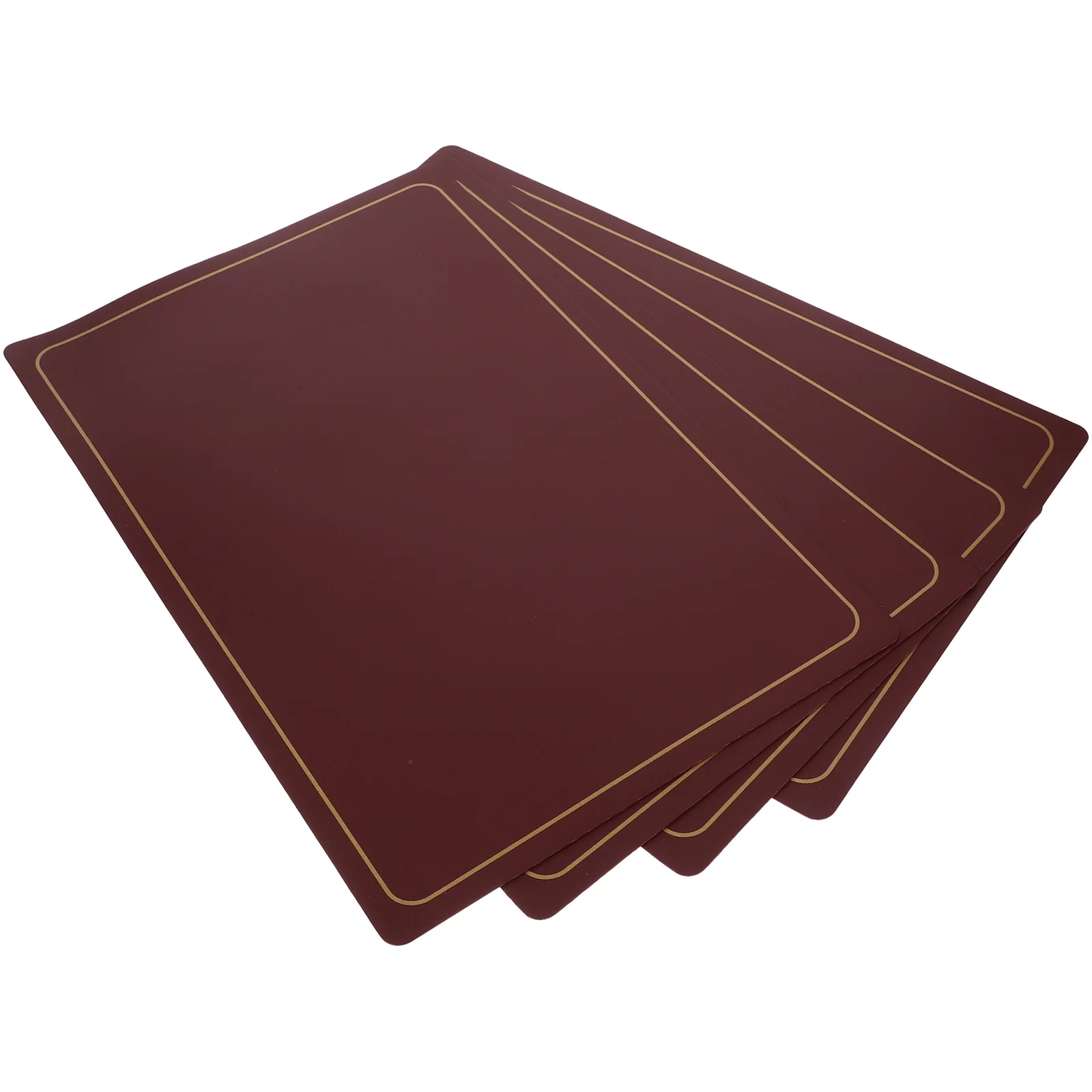

4pcs Anti-Slip Heat Resistant Placemat Solid Color Pu Table Mat For Dining Kitchen Counter Protection Dinner Table Placemats
