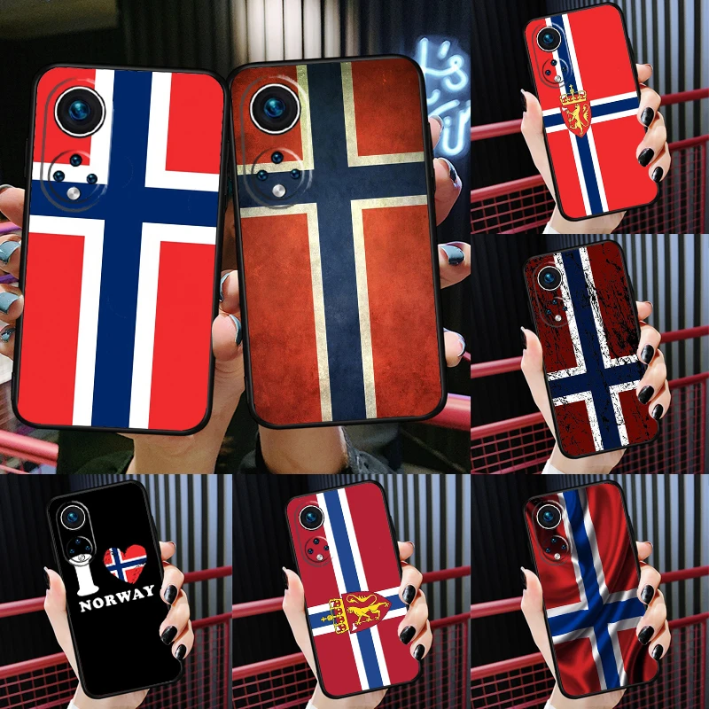 Norway Flag Case For Huawei Honor Magic 5 Lite X7 X8 X9a 50 70 P20 P40 P30 Pro P Smart Nova 9 5T Cover