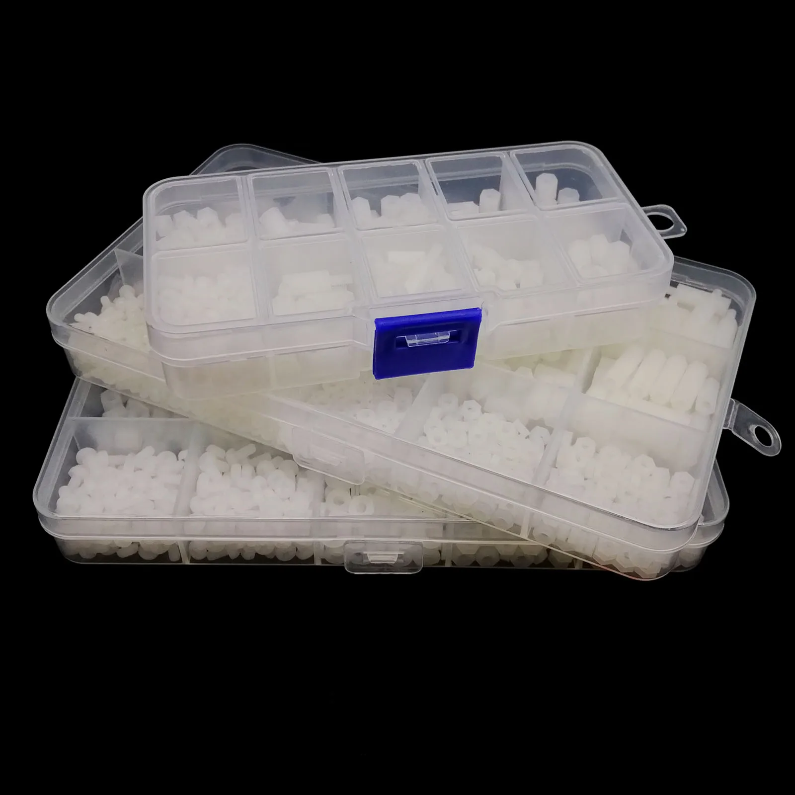 1 Box M2 M2.5 M3 M4 White Plastic Nylon Insulated Hex Standoff Hexagon Pillar Spacer Column Screw Nut Washer Assortment Kit Set