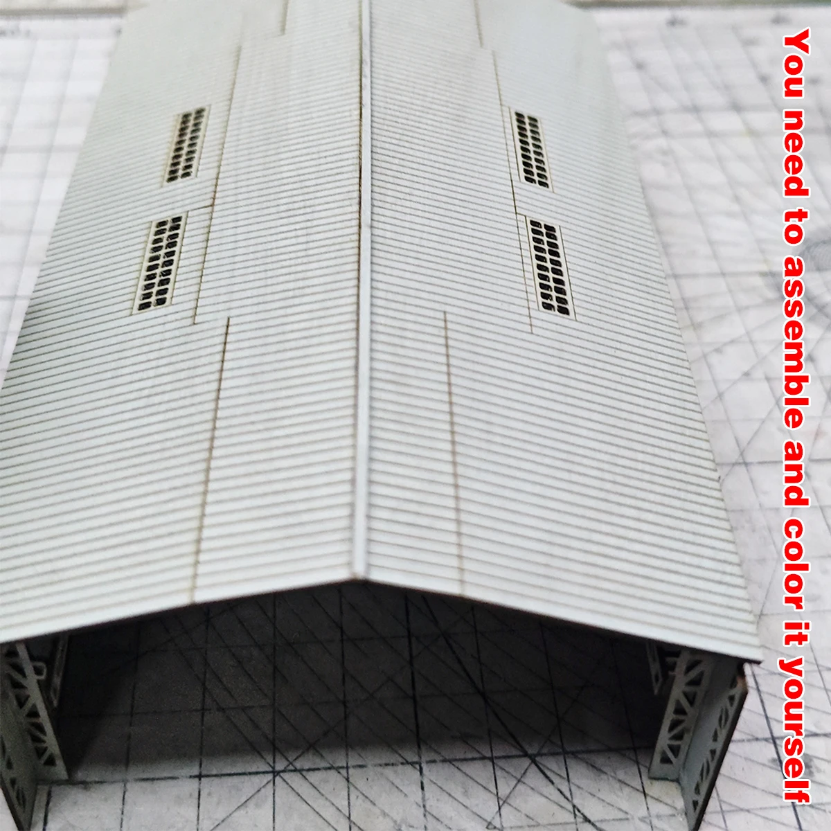 Architektonisches Miniaturmodell Haus Marinehafen Flugzeugstützpunkt Fabrik Japan Gebäude Diorama Maßstabsmodellbausatz 1/350 1/700 – Detail 2