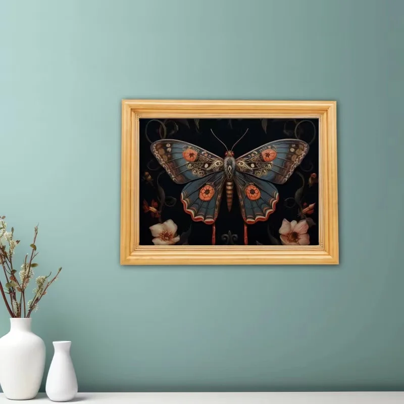 Diamond Art Painting Stitch 5D DIY MosaicGothic Vintage Phonograph Antique Aesthetic Dark Academy Butterfly Crow Embroidery Kits