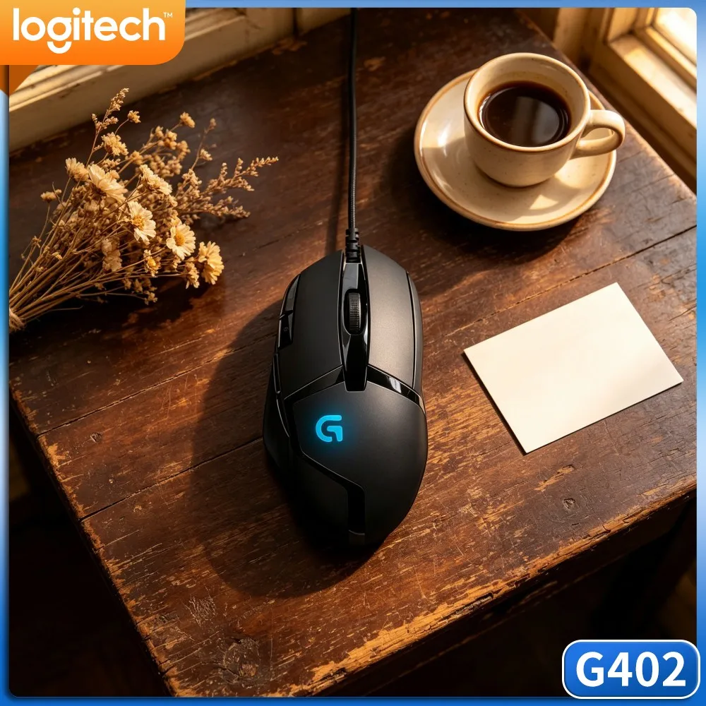 Logitech G402 Wired Gaming Mouse Non‑Slip Side Rubber Pads Four DPI Modes For Pro‑Amateur E‑Sports Training Sessions