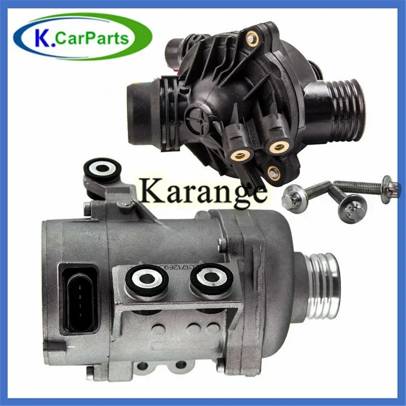 11517586925 11537549476   مضخة مياه كهربائية + ترموستات لسيارات BMW E60 E61 E81 E87 E90 E91 X1 X3 X5 Z4 325i 330i 525i 530i 630i 730i