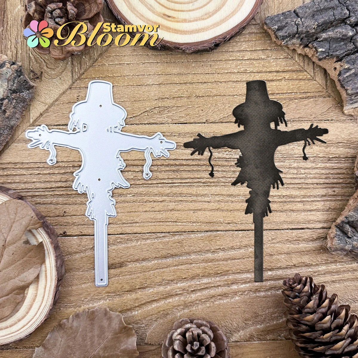 Original Retro Bauernhof Vogelscheuche Schatten Metall Stanzformen Scrapbooking Dekorative Prägung